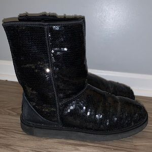 Black sparkly UGGS